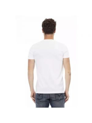 Camiseta con escote v Trussardi blanco