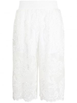 Čipkované šortky Simone Rocha biela