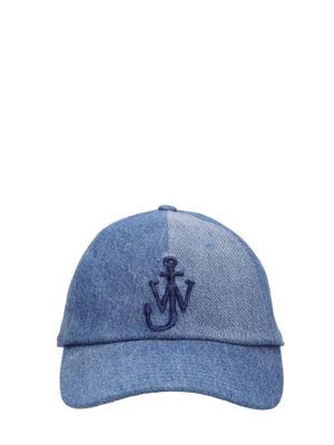 Gorra de algodón Jw Anderson azul