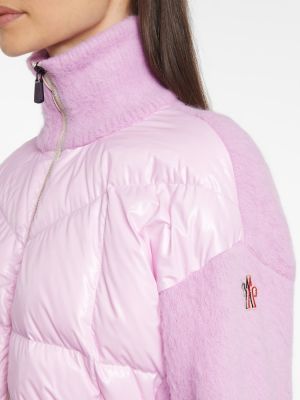 Вълнен жилетка от алпака вълна Moncler Grenoble розово