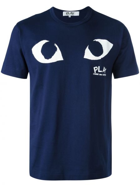 T-shirt mit print Comme Des Garçons Play blau