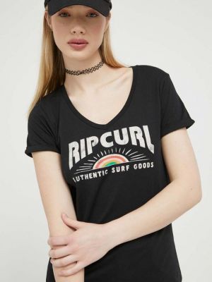 Хлопковая футболка Rip Curl черная
