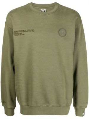 Sweatshirt aus baumwoll mit print Aape By *a Bathing Ape® grün