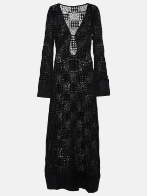 Pamučna maksi haljina Sir crna