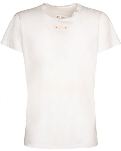 Памучна тениска от джърси Maison Margiela бяло