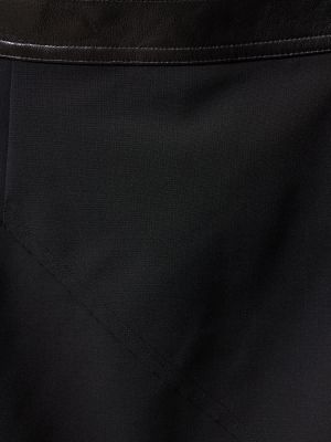 Vlnená midi sukňa Helmut Lang čierna