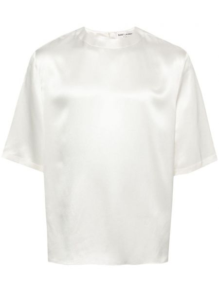 Silke satin t-shirt Saint Laurent