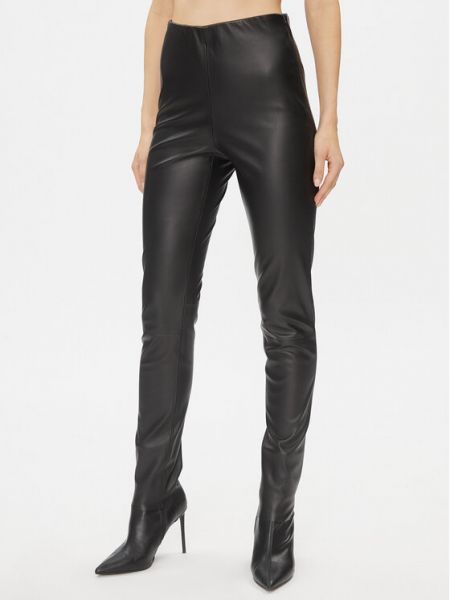 Черные кожаные брюки Bruuns Bazaar