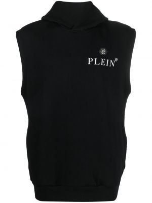 Jopa s kapuco brez rokavov Philipp Plein črna
