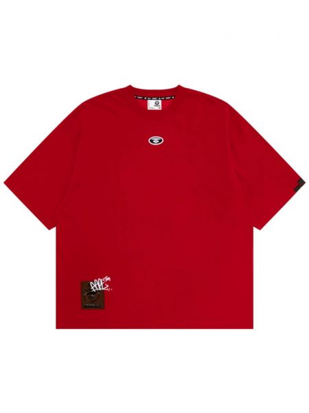 T-shirt en coton Aape By *a Bathing Ape® rouge