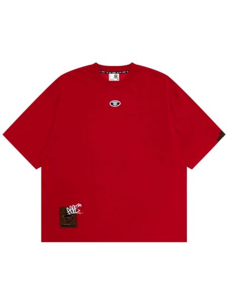 T-shirt aus baumwoll Aape By *a Bathing Ape® rot