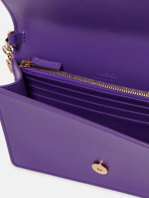 Poșetă din piele Versace violet