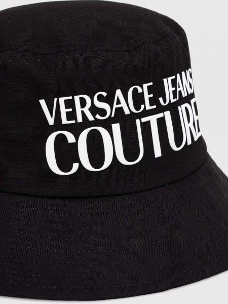 Kapelusz bawełniany Versace Jeans Couture czarny