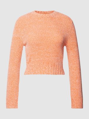 Dzianinowy sweter Hugo pomarańczowy