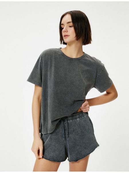Oversized bavlnené tričko s krátkymi rukávmi Koton