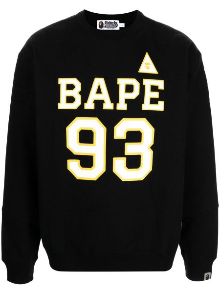 Trykt bomull sweatshirt A Bathing Ape® svart