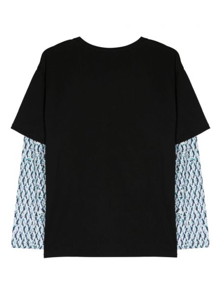 Mesh t-shirt aus baumwoll mit camouflage-print Rassvet schwarz