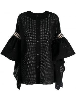 Блуза с перли Junya Watanabe черно