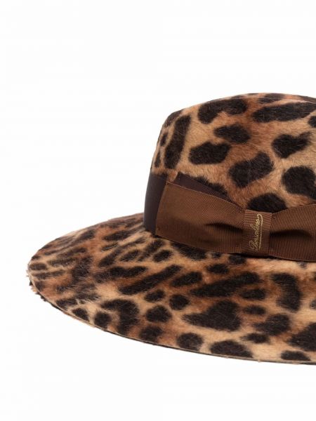 Leopardí klobouk s potiskem Borsalino