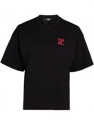 Bavlnené tričko s potlačou Karl Lagerfeld