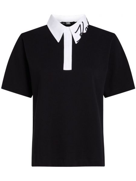 Kokvilnas polo krekls ar apdruku Karl Lagerfeld