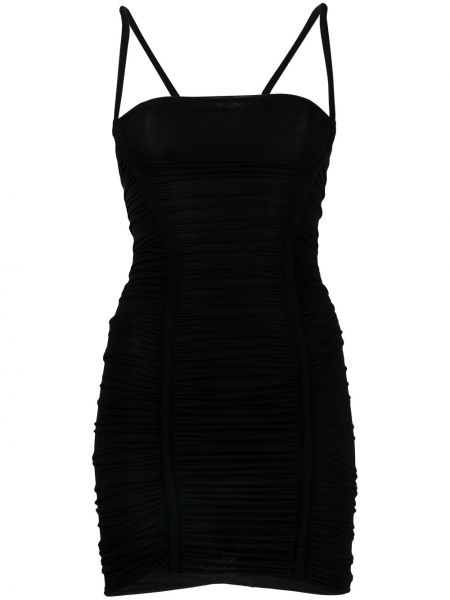 Mini vestido ajustado con volantes Dsquared2 negro