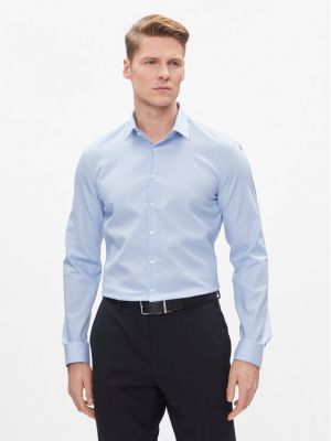 Slim fit košile Calvin Klein modrá