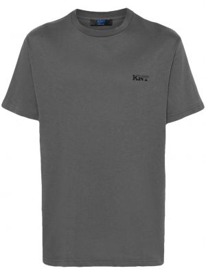 Βαμβακερή μπλούζα με σχέδιο Kiton γκρι