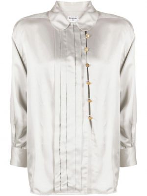 Plisirana svilena bluza Chanel Pre-owned