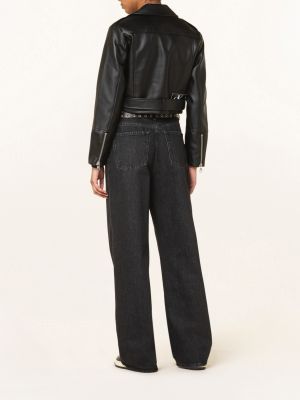 Kurtka jeansowa skórzana Calvin Klein Jeans czarna