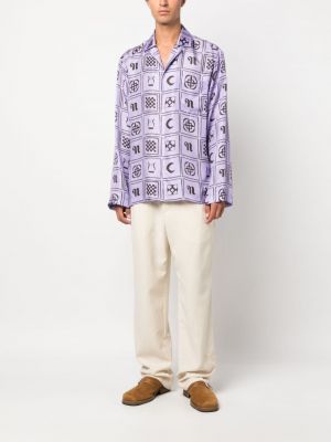 Raštuota marškiniai Nanushka violetinė