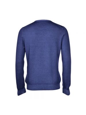 Sweter z wełny merino Paolo Fiorillo Capri niebieski