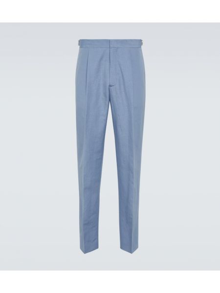 Pantalones ajustados de lino slim fit de algodón Orlebar Brown