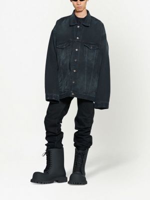 Veste en jean oversize Balenciaga noir
