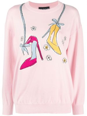Пуловер Boutique Moschino розово