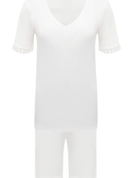 Хлопковая пижама Hanro белая