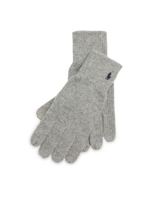 Меланжирани ръкавици Polo Ralph Lauren сиво