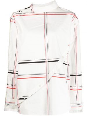 Καρό πουκάμισο με κουμπιά με σχέδιο Ports 1961 λευκό