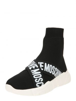Черные кроссовки Love Moschino