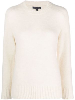 Pletený sveter s okrúhlym výstrihom Soeur biela