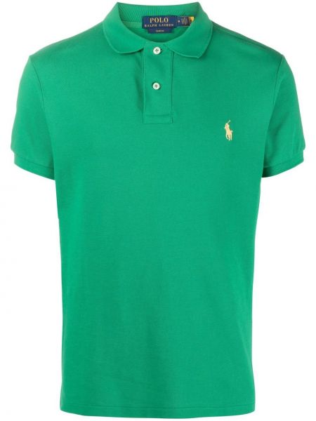 Slim fit t-shirt mit stickerei Polo Ralph Lauren grün