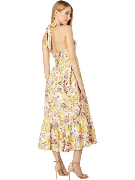 Платье миди с тропическим принтом Bardot