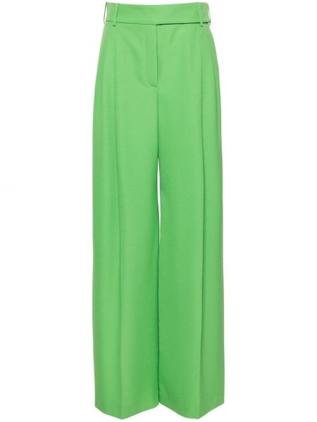 Krepové kalhoty Alexandre Vauthier zelené