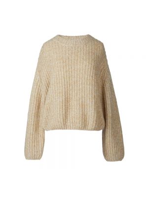 Sweter z okrągłym dekoltem Stylein beżowy