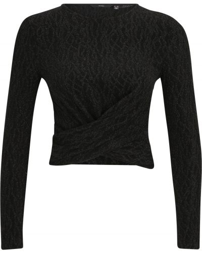 Nylonové priliehavé tričko s dlhými rukávmi Vero Moda Petite - čierna