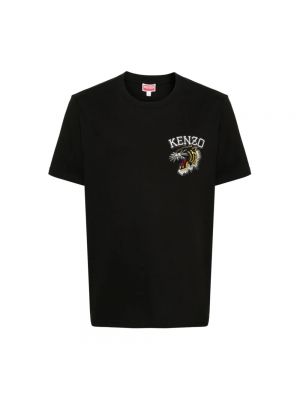 Haftowana koszulka Kenzo czarna