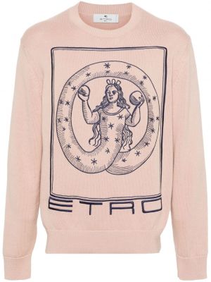 Памучен пуловер бродиран Etro