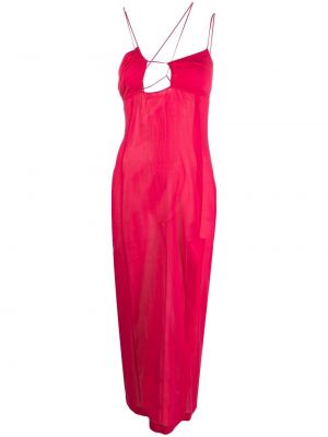 Rochie lunga asimetrică Nensi Dojaka roz