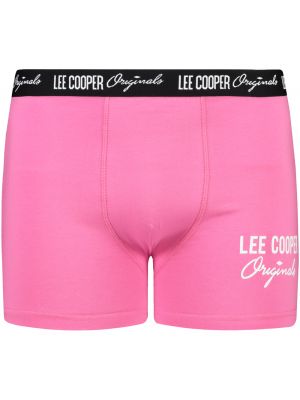 Różowe bokserki z nadrukiem Lee Cooper