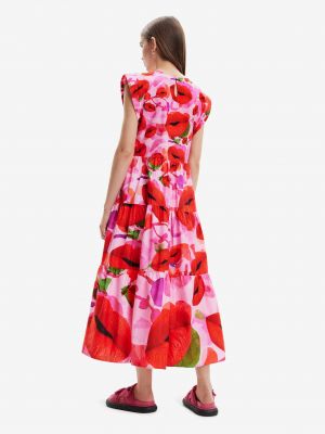 Dlouhé šaty Desigual ružová